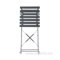 Outdoor Set Stretched Square Table and Slat Chairs